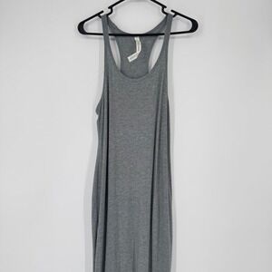 Lululemon Refresh Maxi Dress‎ Size 8 Gray Racerback Pima Cotton Lounge